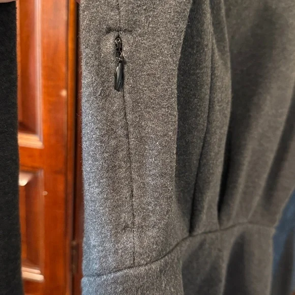 Lululemon &go Destination Full Zip Hoodie Sz 4 Heathered Black Grey Fleece Slim - Picture 7 of 12